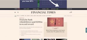 Japan-Owned Financial Times Sinks to £34.5m Loss: Telegraph