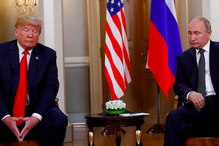 President Donald Trump meets with Russian President Vladimir Putin