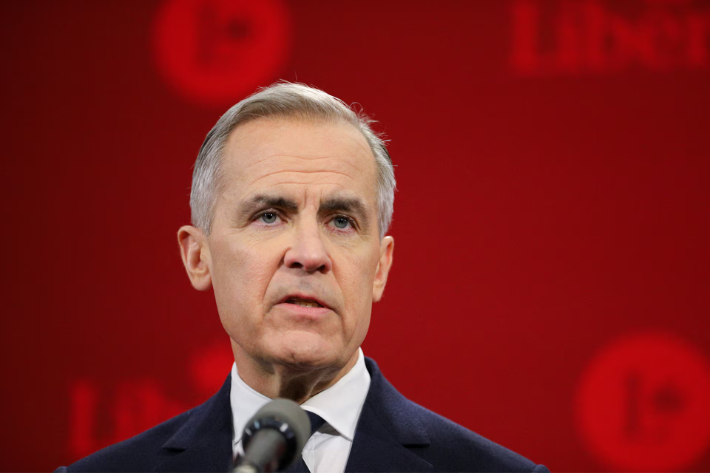 Canada's Liberal Party leadership candidate and former Bank of Canada governor Mark Carney speaks to the media after participating in an English language debate ahead of the March 9 vote to replace Prime Minister Justin Trudeau, in Montreal, Quebec, Canada